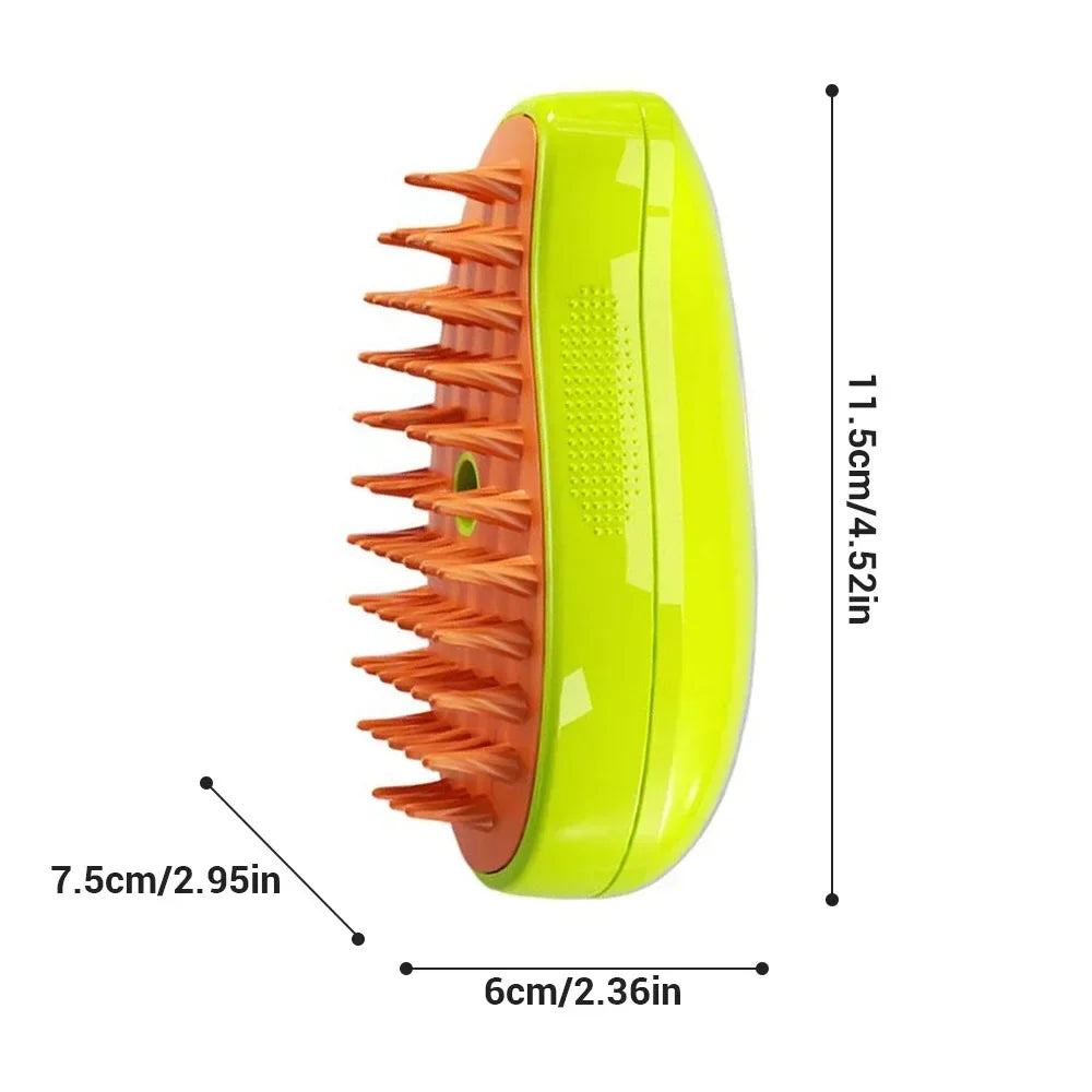 Dampfbürste für Hunde und Katzen, Dampfbürste, elektrischer Sprüher für Massage, Haustierpflegewerkzeug, Haarausfall, 3-in-1-ElektDog Cat Steamy Brush Steam Brush Electric Sprayer for Massage Pet Grooming Tool Shedding 3 in 1 Electric Sprays Massage Combs