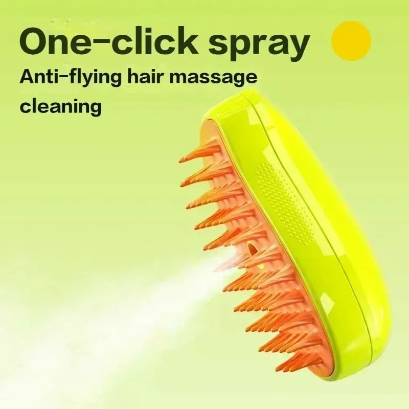 Dampfbürste für Hunde und Katzen, Dampfbürste, elektrischer Sprüher für Massage, Haustierpflegewerkzeug, Haarausfall, 3-in-1-ElektDog Cat Steamy Brush Steam Brush Electric Sprayer for Massage Pet Grooming Tool Shedding 3 in 1 Electric Sprays Massage Combs